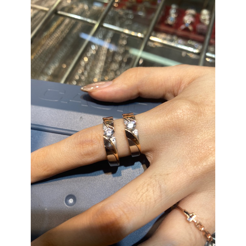 cincin couple emas putih