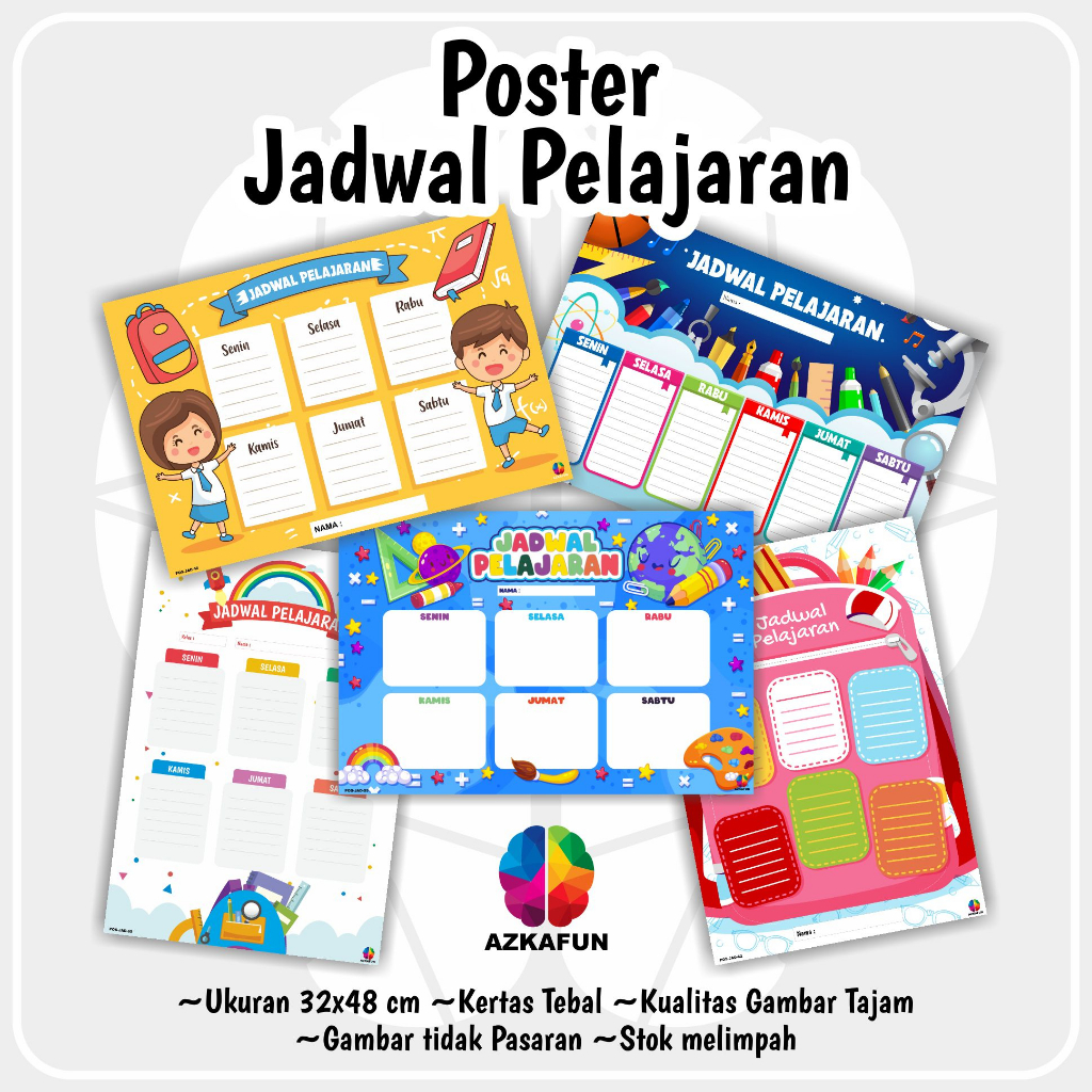 

Poster JADWAL PELAJARAN SEKOLAH - jadwal pelajaran sekolah anak