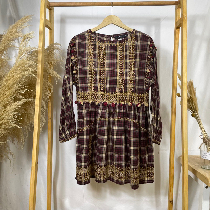 zr bohemian pompom dress