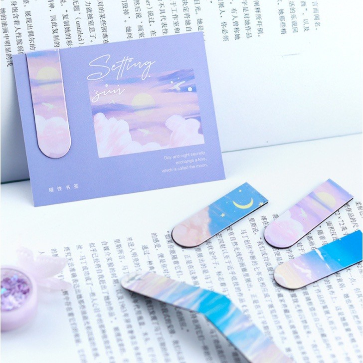

Pembatas Buku Magnet Bookmark Magnetic Scenery Style Annotate Buku 02