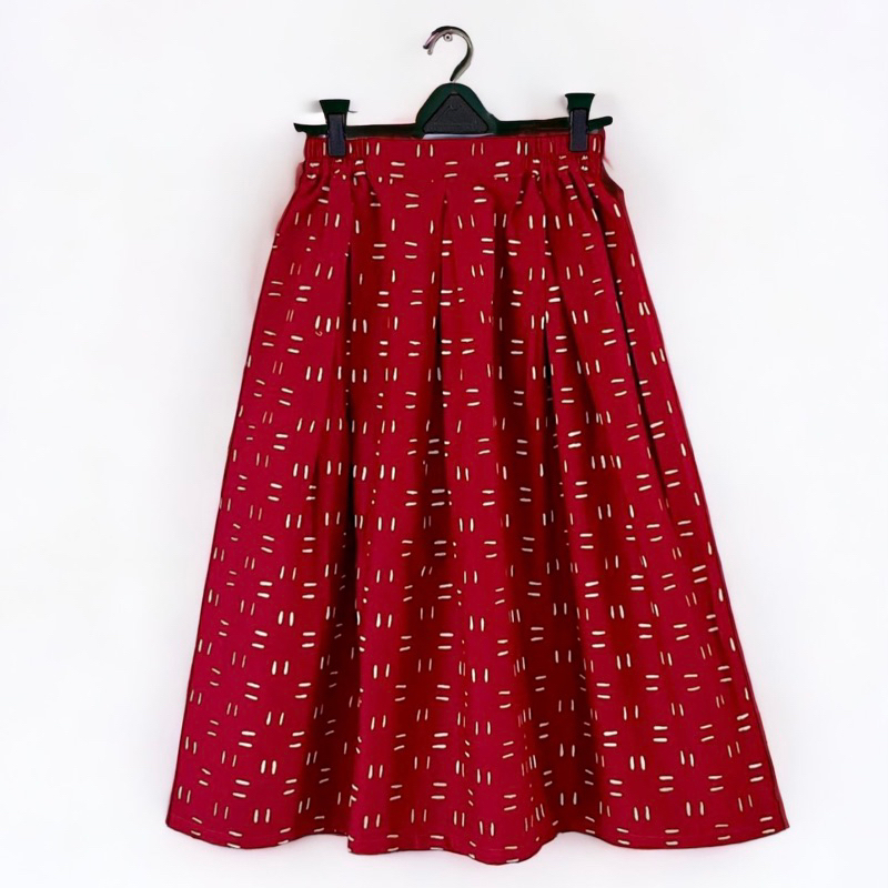 Rok Batik Wanita Modern 7/8 Panjang 80cm Saku Dalam Bahan Katun Solo