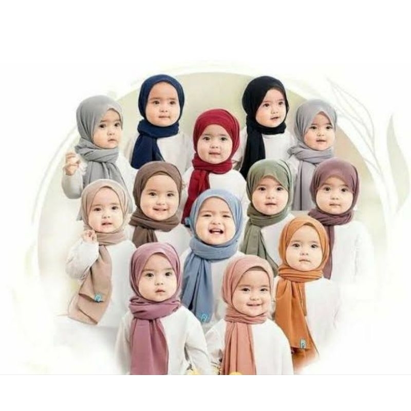 ❤️AHARA❤️BFJ031pashmina anak jersey instan jilbab segi panjang anak instan usia 3-12tahun