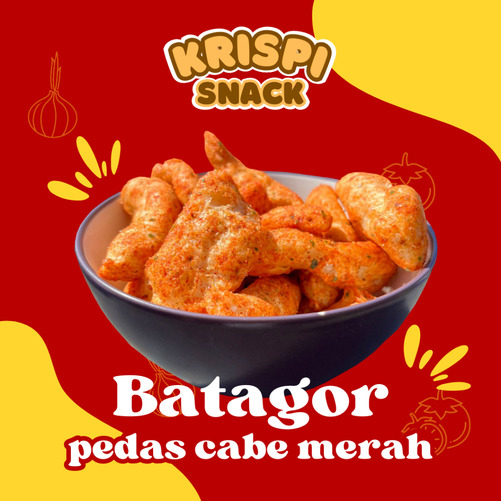 

BATAGOR PEDAS CABE MERAH 1KG KRISPI SNACK BANDUNG