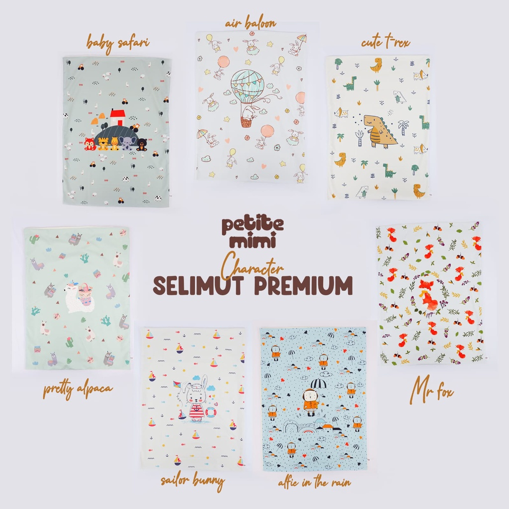 Petite Mimi Selimut Topi Bayi Motif / Petite Mimi Premium Blanket