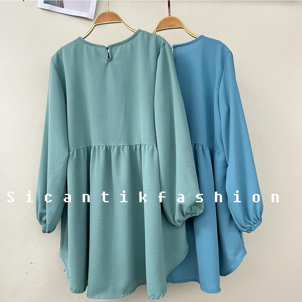 Kemeja Blouse Airflow // Atasan Wanita Korean Style // Kemeja Cewek Lengan Panjang