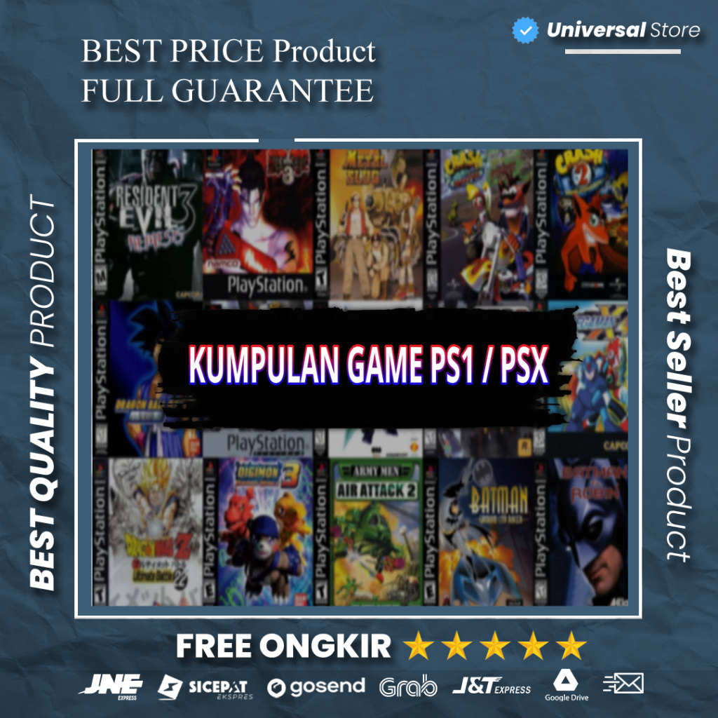 Koleksi 370 Game Playstation 1 PSX PS1 PS 1 ePSXe Premium Lifetime Update Terbaru