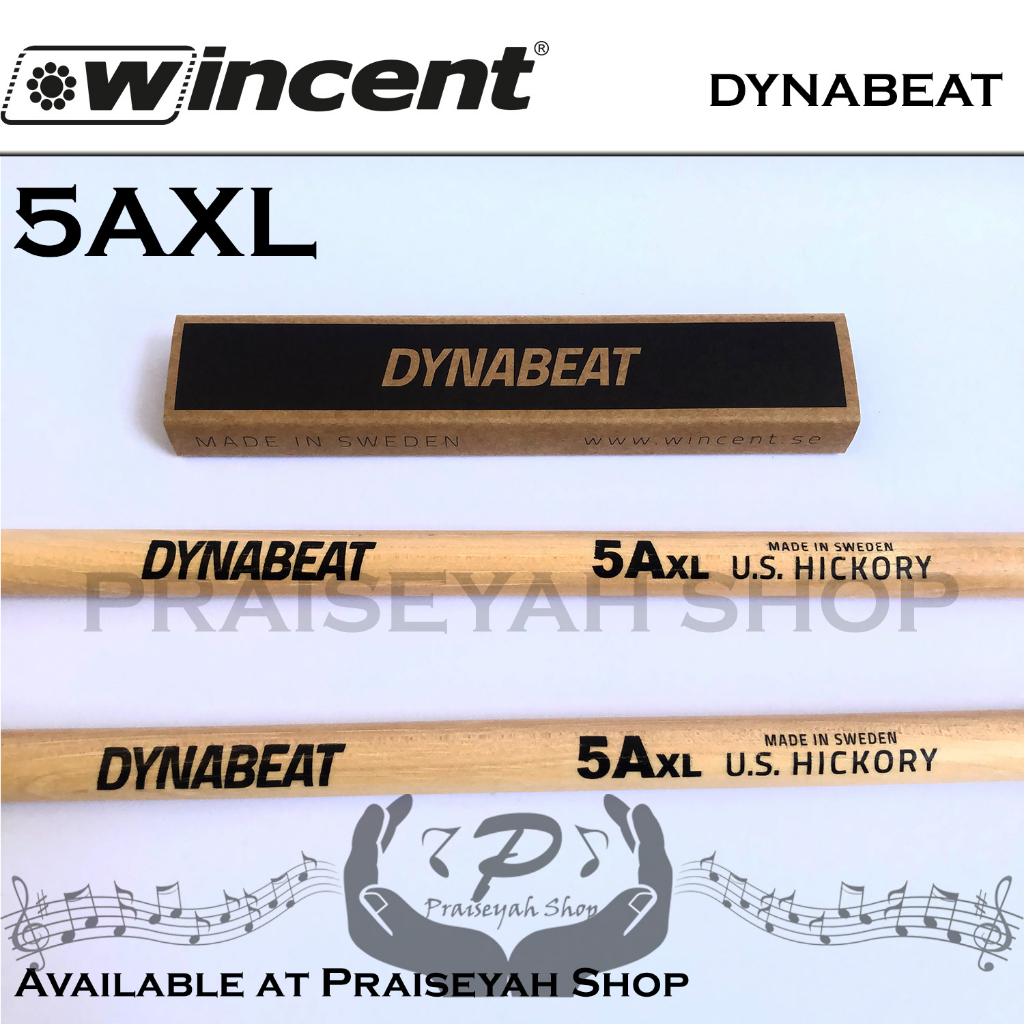 Stick Drum Hickory Dynabeat by Wincent 5A 7A 5AXL Stik Dyna Beat