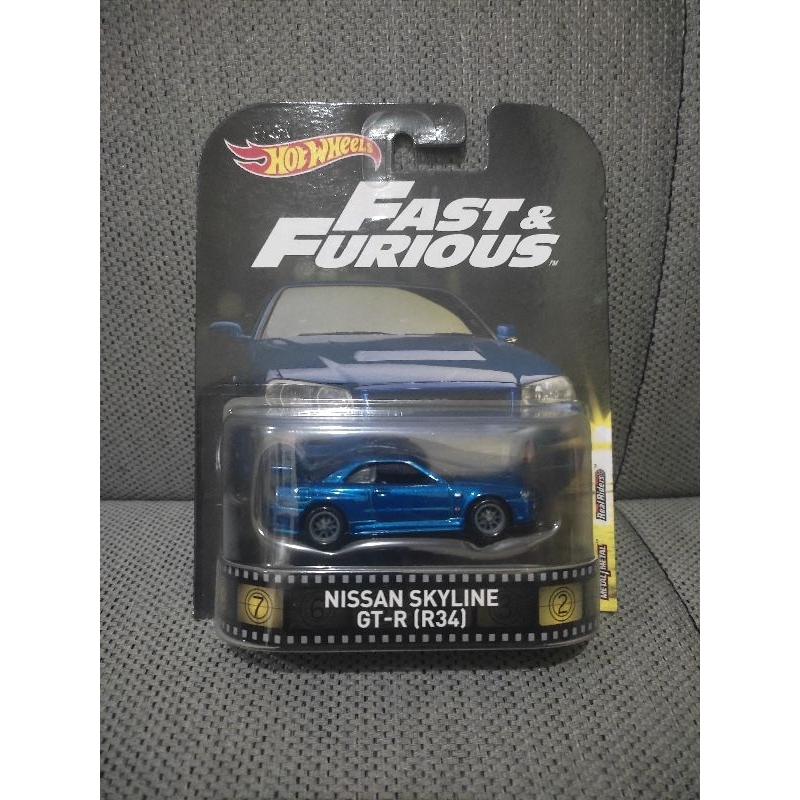 Hotwheels Fast furious Nissan Skyline R34 retro