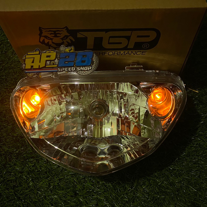 REFLEKTOR LAMPU DEPAN MIO SPORTY PLUS LAMPU SENJA MEREK TGP ORIGINAL MODEL QUIN / REFLEKTOR LAMPU DEPAN MIO SPORTY NYALA LAMPU KUNING NYALA LAMPU SENJA BIRU,PUTIH,MERAH,KUNING MEREK BY TGP MODEL QUIN