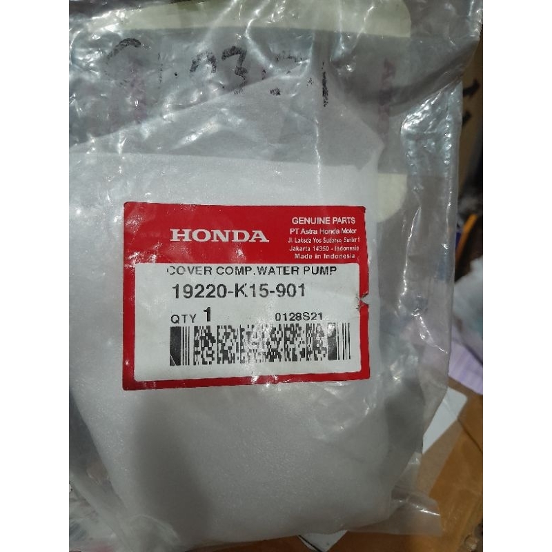COVER TUTUP WATERPUMP HONDA CBR150R CB150 K15 KODE PART 19220K15901 ORIGINAL
