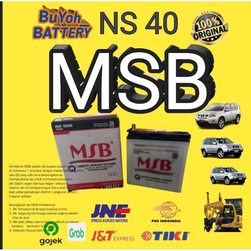 Aki mobil toyota avanza MSB ns40aki basah