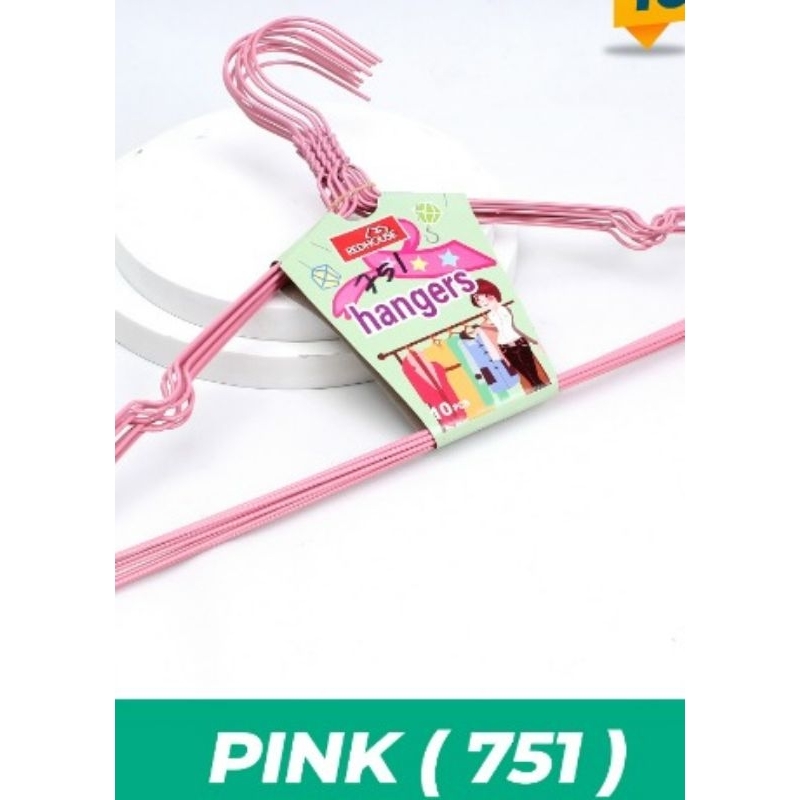 Hanger Korea Kawat 1 PAK (10 PCS) dewasa anak lebih murah, kawat tebal elastis