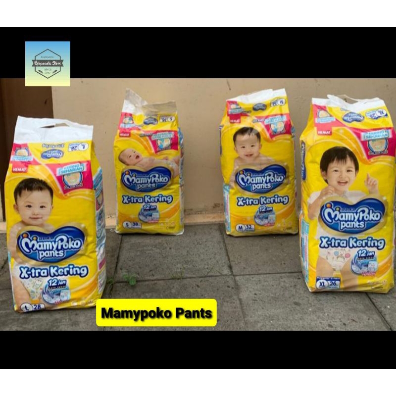 Pampers mamypoko ukuran NBS/S/M/L/XL/XXL - Pampers Mamypoko 1 Karton isi 4 Ball - Pampers Pempes