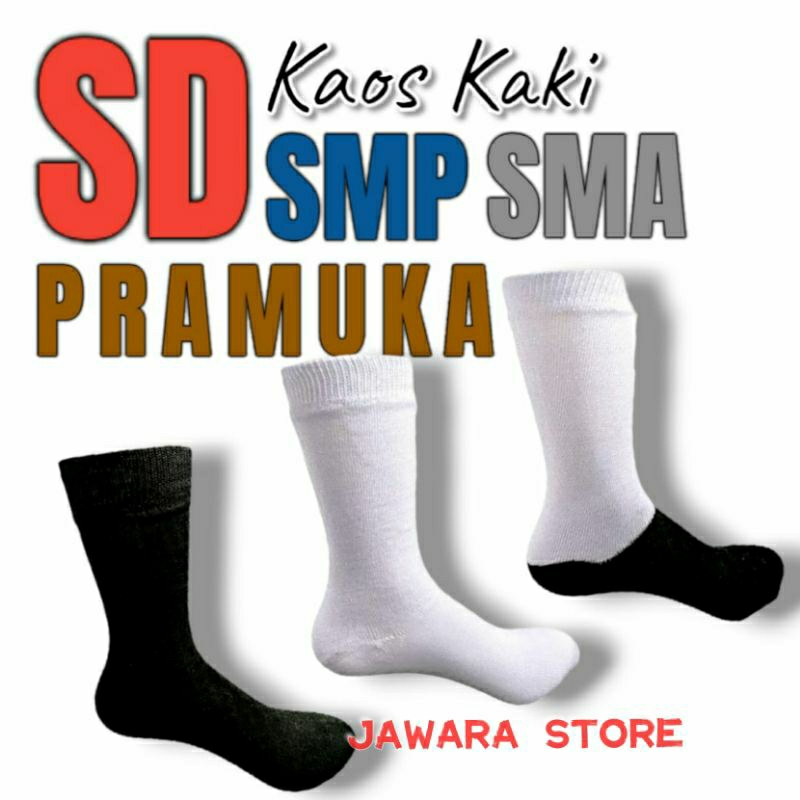 Kaos Kaki Sekolah Sd Smp Sma Madrasah Pramuka