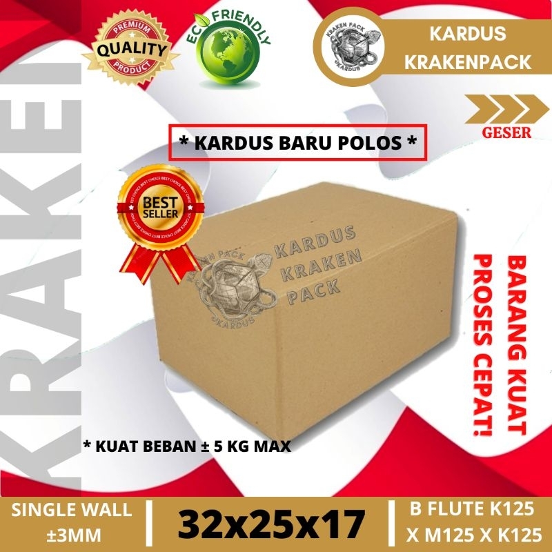 

KARDUS PACKING 32x25x17 DUS KARTON BOX BESAR KUAT TEBAL POLOS BARU PACKAGING