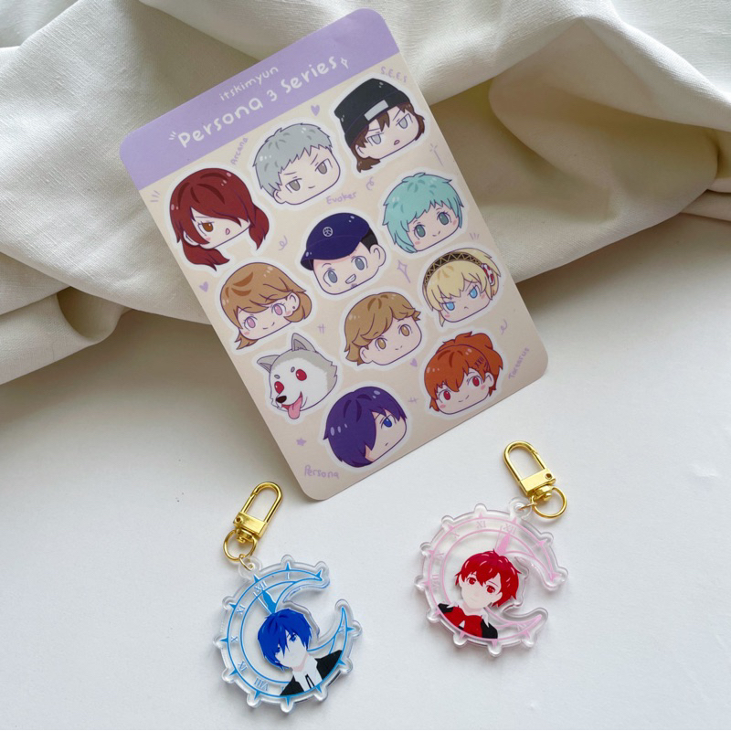 Persona 3 Sticker Sheet & Keychain