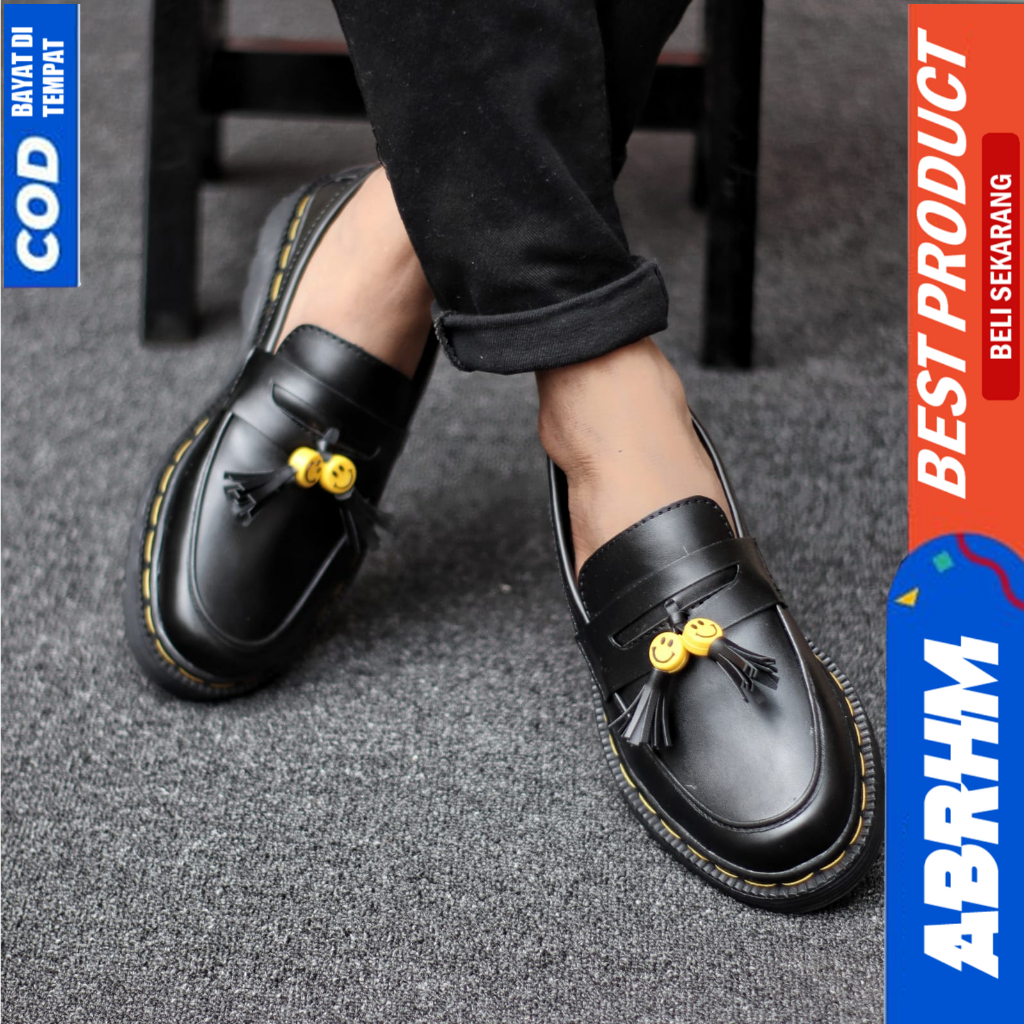 ABRHM Sepatu Loafers Docmart Formal Pantofel Casual Kerja Pria