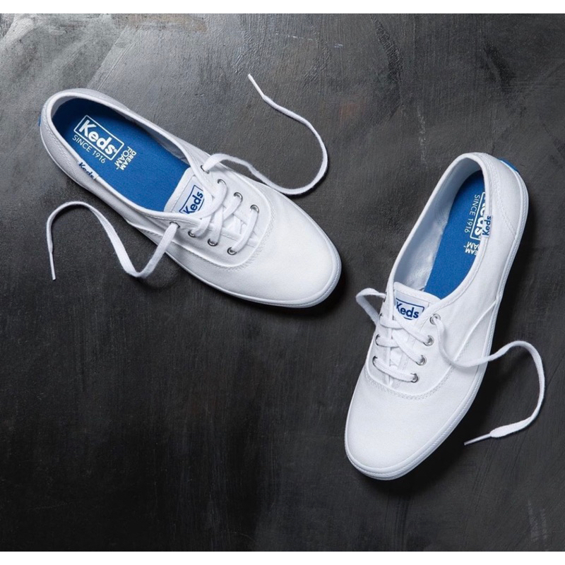 Keds Sepatu wanita-CHAMPION CANVAS WHITE WF34000