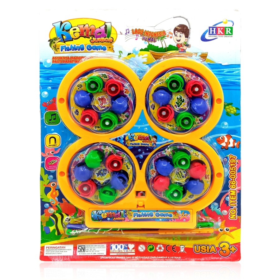 Mainan pancing ikan / fishing games 4 kolam