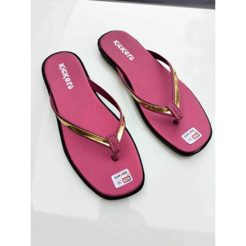 sandal japit wanita terbaru / sandal japit Kickers // n2 glossy