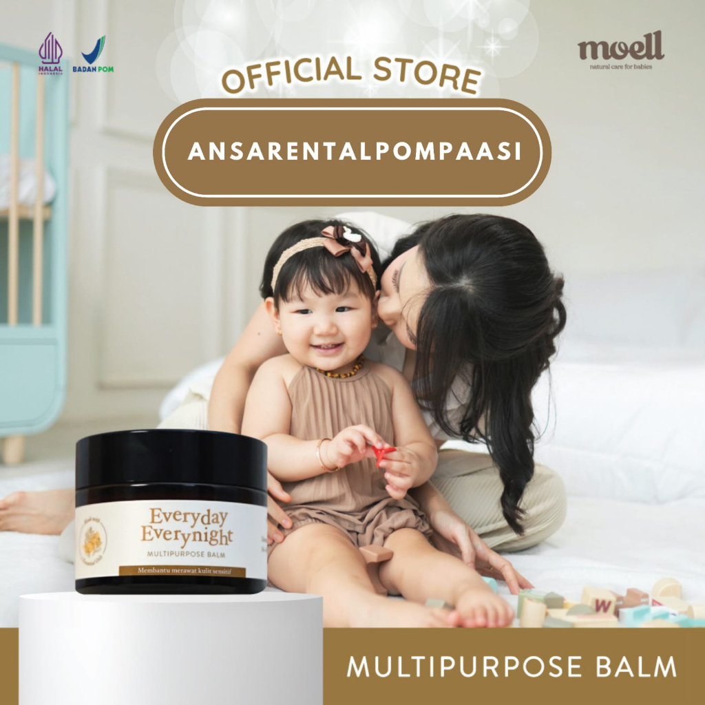 Moell Multipurpose Balm Skin Moist perawatan kulit kering diaper rash
