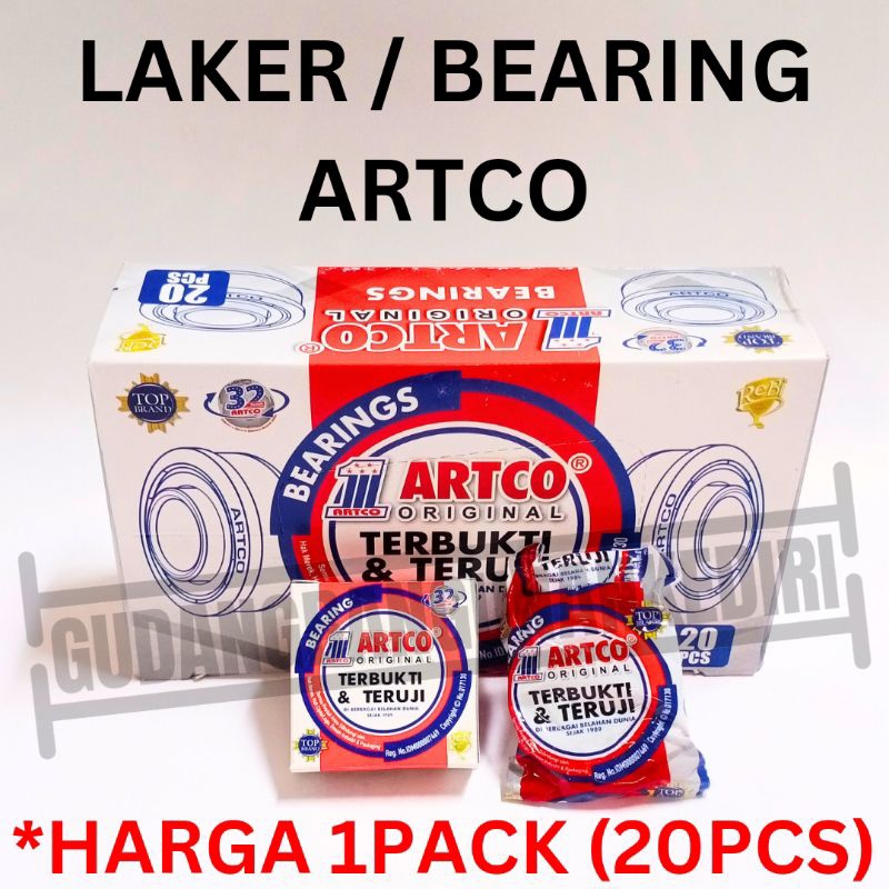 [1pack] laker bearing laher artco gerobak sorong pasir 1pack 1kotak 1box isi 20pcs 100% Original