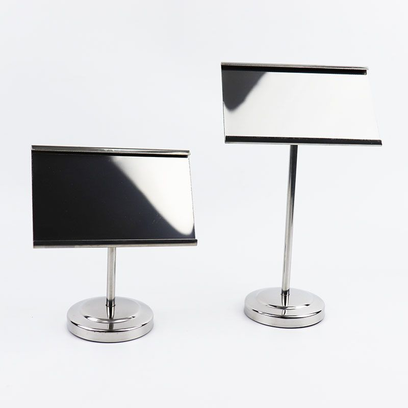 Tiang Nomor Meja 15cm Menu Stand Display Stainless Table Number Holder Name Card Holder Stick Card Holder