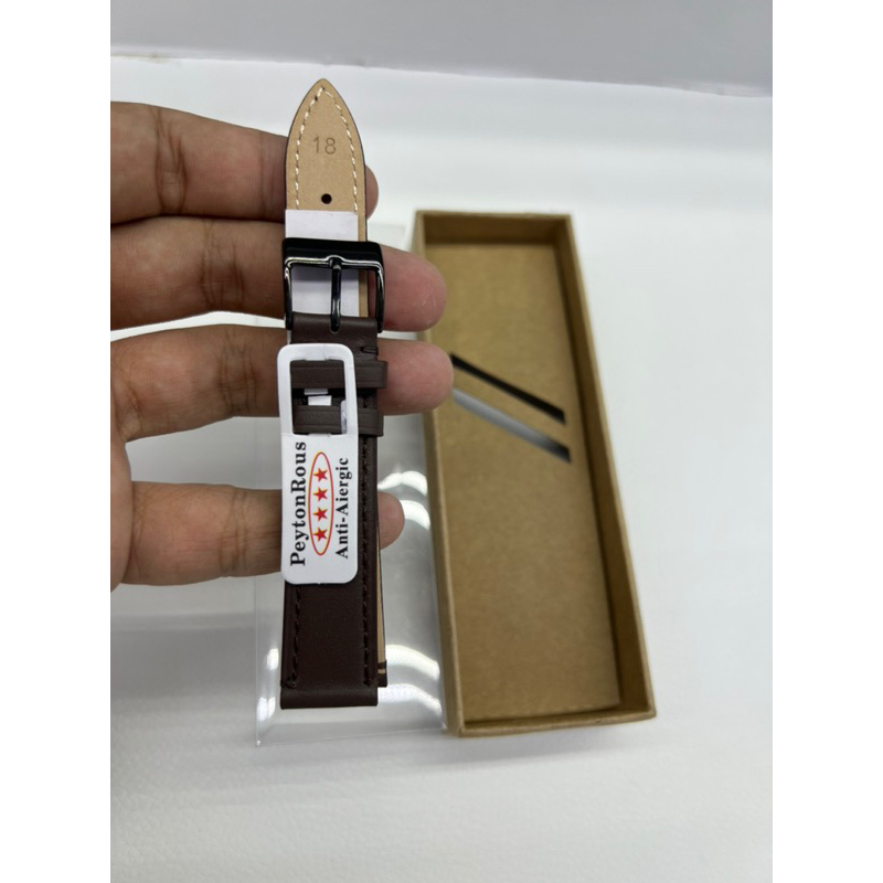 Tali kulit merk Peytonrous packing box coklat original