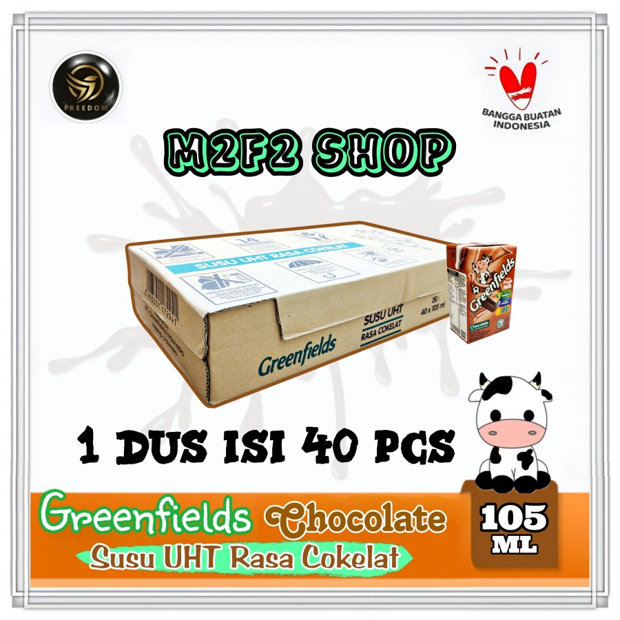 

Greenfields Susu Kotak UHT Chocolate Milk | Cokelat - 105 ml (Kemasan Karton)