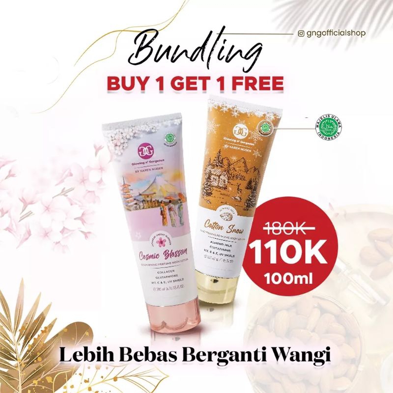 GnG Body lotion Glowing n Gorgeous by Karen Nijsen 100ml buy 1 get 2_Lotion HALAL✔BPOM✔