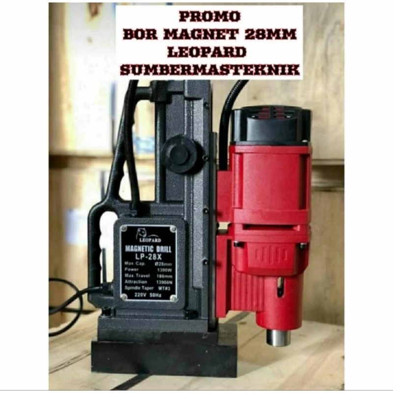 MESIN BOR MAGNET LEOPARD 28X MESIN BOR MAGNET 28MM MAGNETIC DRILL LEOPARD 28