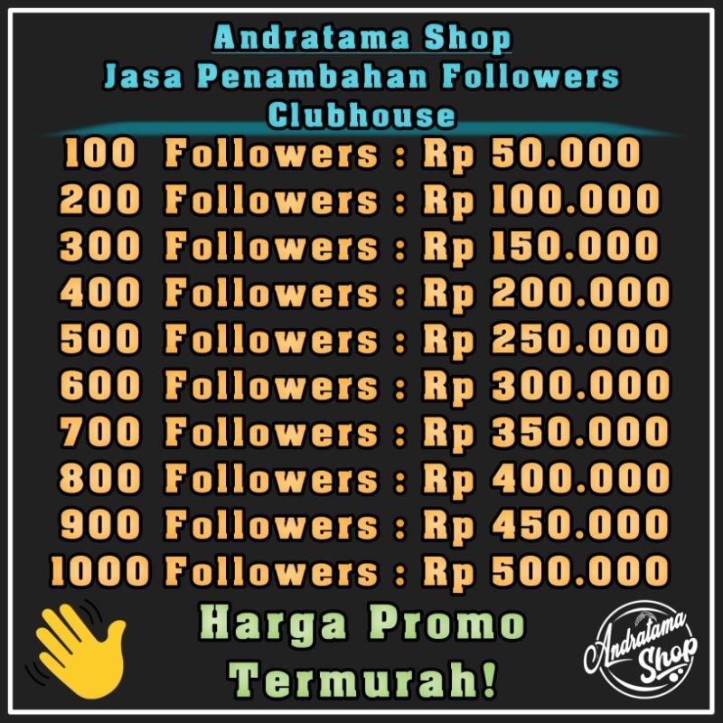 100 Followers Clubhouse | Jasa Tambah Followers Clubhouse