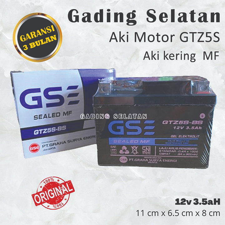 Aki Motor GS E GTZ5S Honda + Revo 100 + New Revo 110 +Absolut Revo