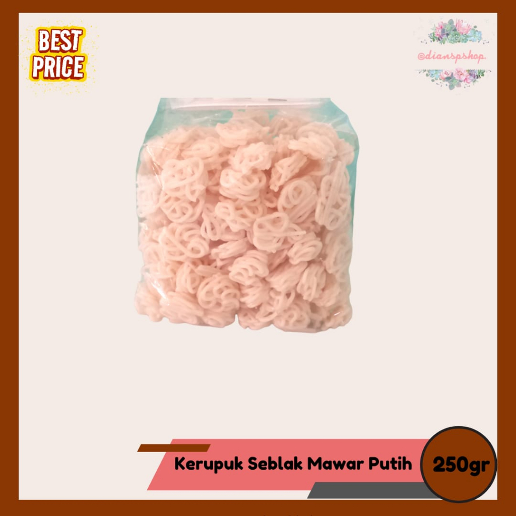 

Kerupuk Mawar Putih / Kerupuk Seblak Mawar Putih 250gr