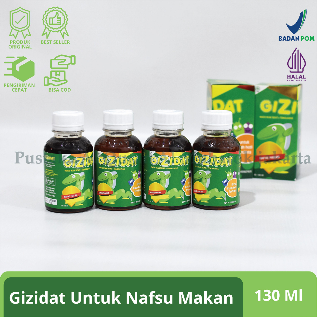 Madu GIZIDAT 130ml Penambah Nafsu Makan Untuk Anak Vitamin Daya Tahan Tubuh Suplemen Anak Madu Gemuk