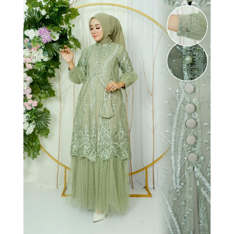 (COD)  GAMIS MODERN NAUMA- GAMIS NAUMA - GAMIS KONDANGAN - KEBAYA GAMIS - GAMIS MUSLIMAH - KEBAYA MODERN - GAMIS KONDANGAN-GAMIS TULLE