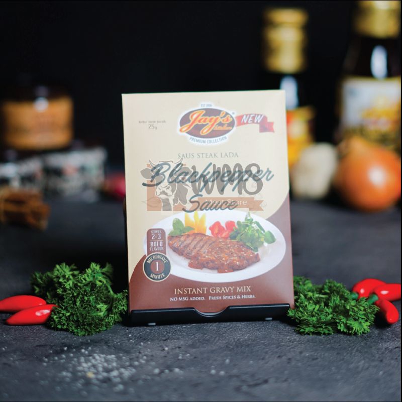 

Jay's Blackpepper Steak Sauce / Saus Steak Rasa Lada Hitam 25grm