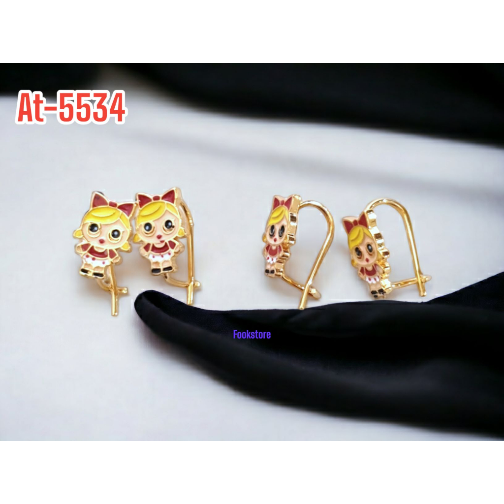 ANTING ANAK PEREMPUAN MOTIF KARTUN KARAKTER /AT-5534/AT-5535/AT-5536