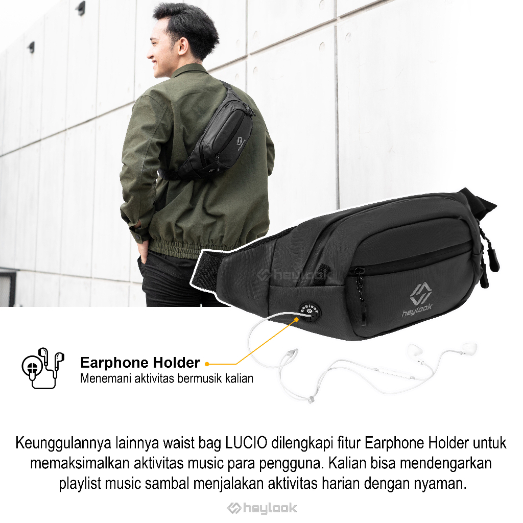 Crossbody Bag Tas Waistbag Tas selempang Multifungsi Tas Selempang Mini Bag Tas Selempang Handbag Waterproof Waist Bag Pria Anti Air Anti Sobek Rei