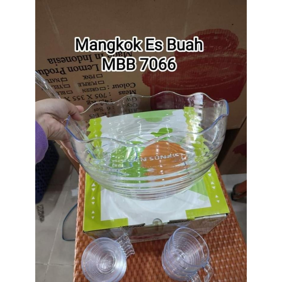 Mangkok Buah Bening Mirip Kristal MBBUD 7073 / MBB 7066  Cocktail Set Irus estetic