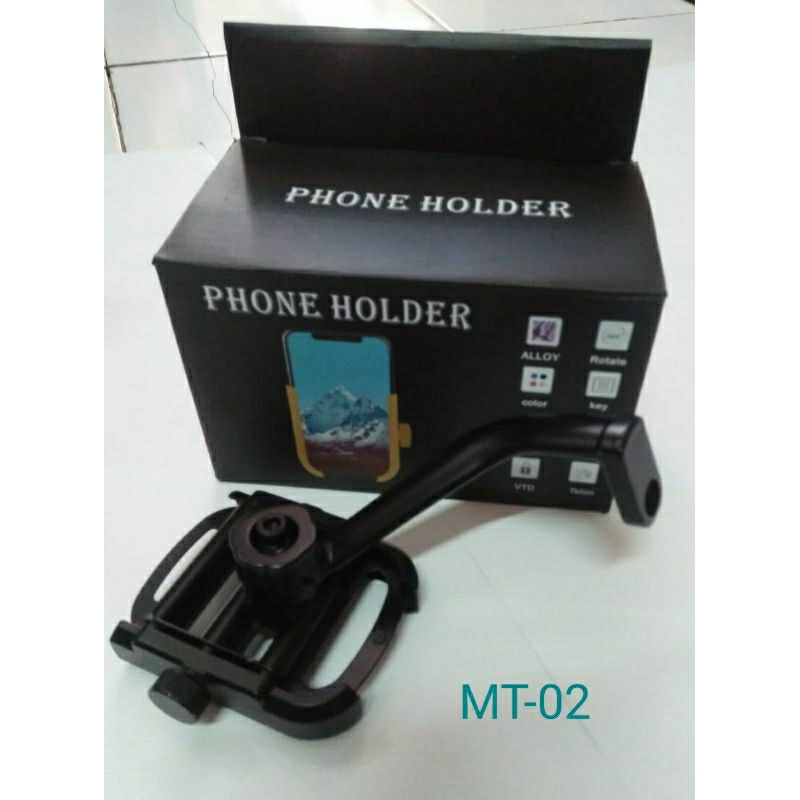 holder motor phone holder motor spion full besi hitam