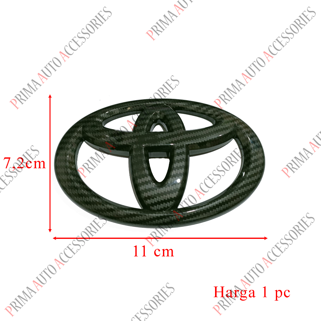 Casing Logo Toyota Carbon 11 cm