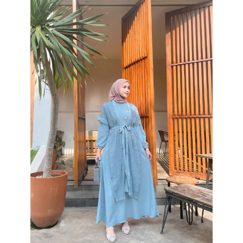 AMERA PART 3 MAXI / BRISIA (Cek Caption) Gamis brukat outer+inner