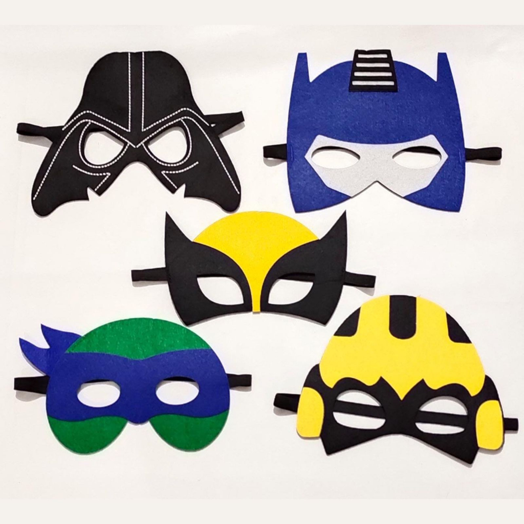 MAINAN ANAK TOPENG FLANEL SUPERHERO MASKER MAINAN ANAK LAKI-LAKI HADIAH ANAK