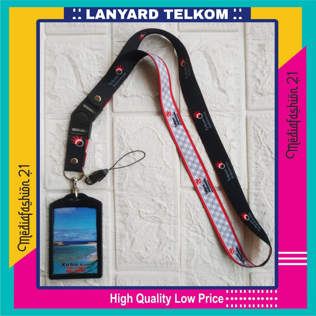 

Lanyard Tali Gantungan ID Card TELKOM INDONESIA Free Strap Gantungan HP/Flashdisk