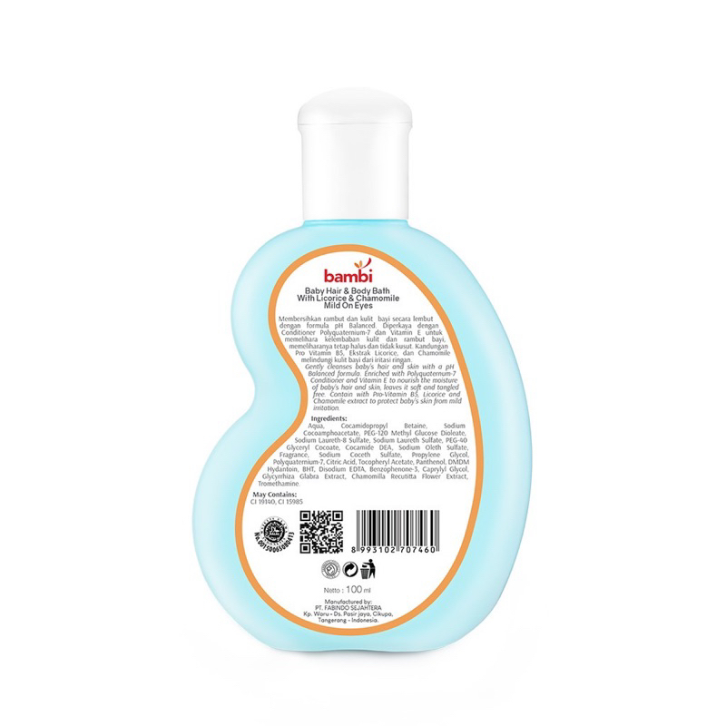 BAMBI Baby Hair &amp; Body Bath 2 in 1 100ml