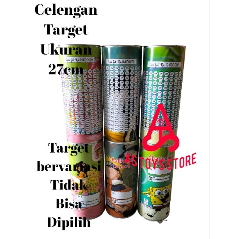 Celengan target / Celengan uang ukuran 27cm