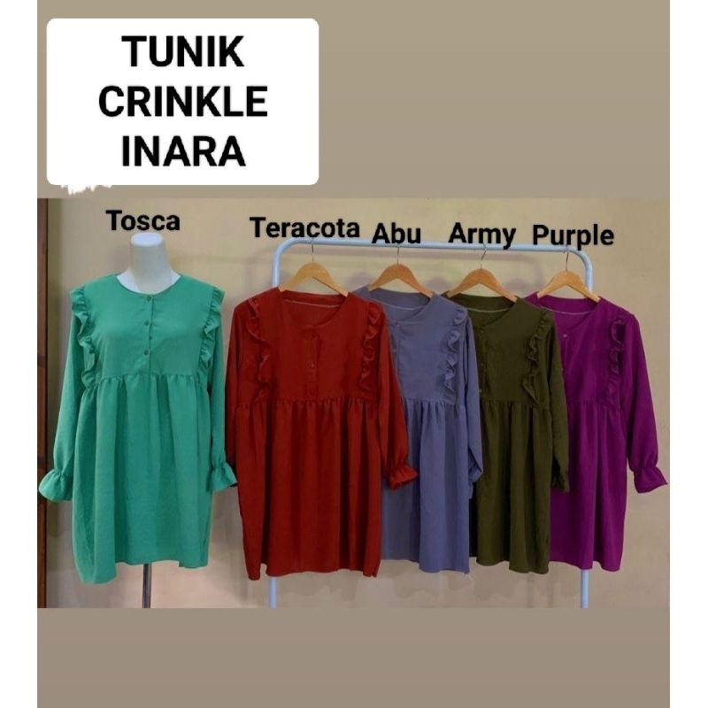 TUNIK CRINKLE KANAYA / ATASAN WANITA CRINKLE TERBARU