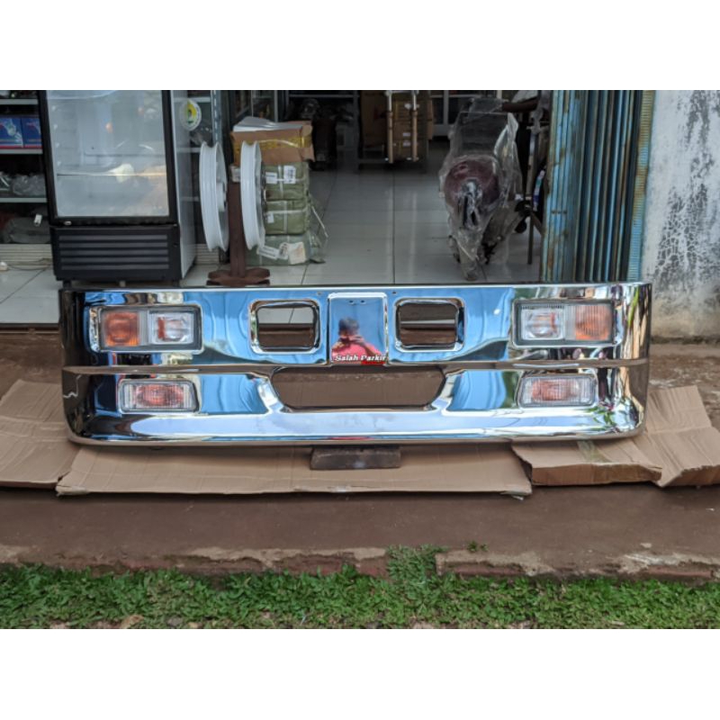 bemper truk krom 200cm 45cm mitsubishi canter HDL