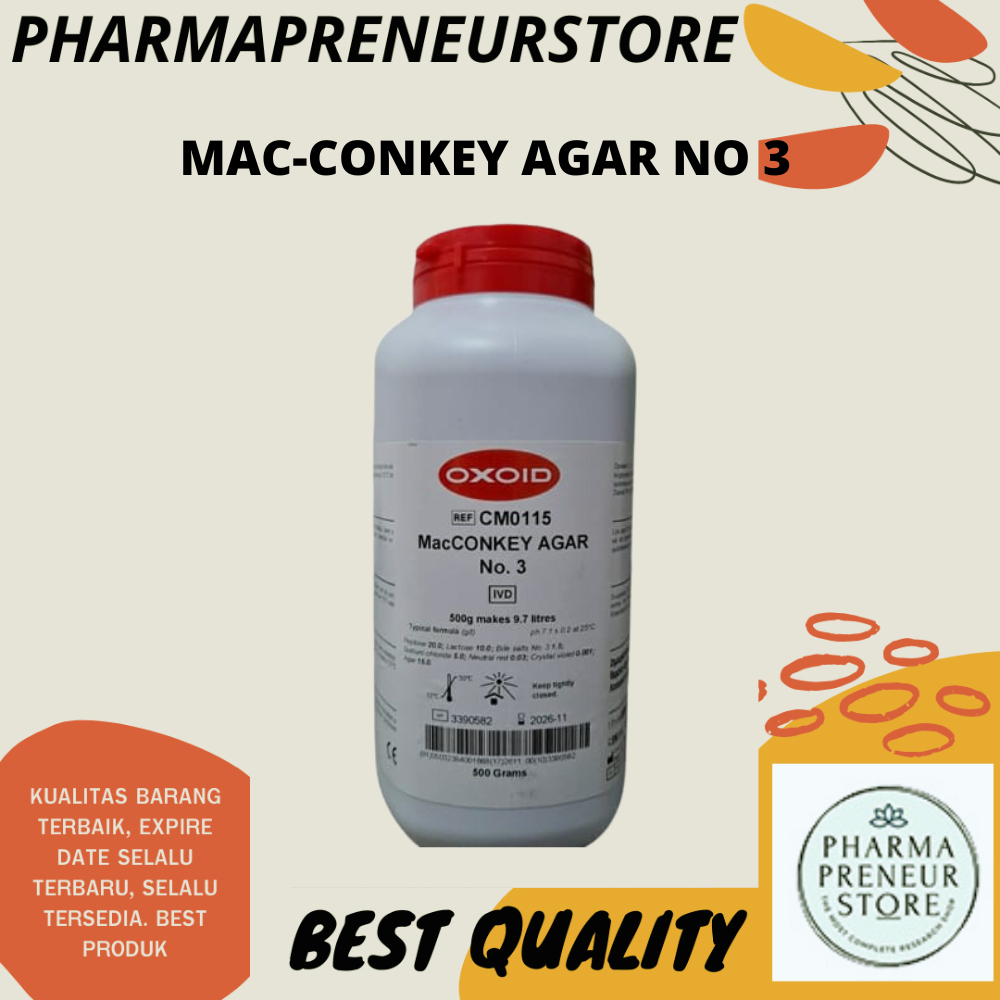 MAC-CONKEY AGAR NO 3 500 GRAM OXOID BEST QUALITY